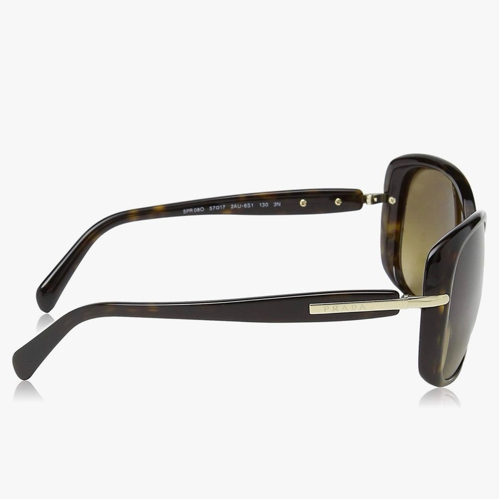 Prada SPR 08O Tortoise Brown Gradient Sunglasses w/ Case New Lenses - Picture 5 of 12